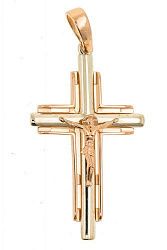Крест из комбинированого золота 585 пробы 3,54 гр. б/у