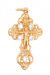 Крест из красного золота 585 пробы 1,05 гр. с недрагоценными камнями б/у