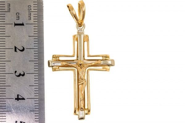 Крест из комбинированого золота 585 пробы 6,34 гр. б/у