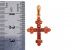 Крест из красного золота 585 пробы 2,04 гр. с недрагоценными камнями б/у