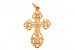 Крест из красного золота 585 пробы 1,66 гр. с недрагоценными камнями б/у