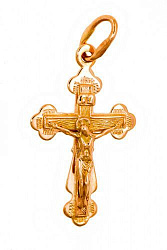 Крест из красного золота 585 пробы 1,64 гр. б/у