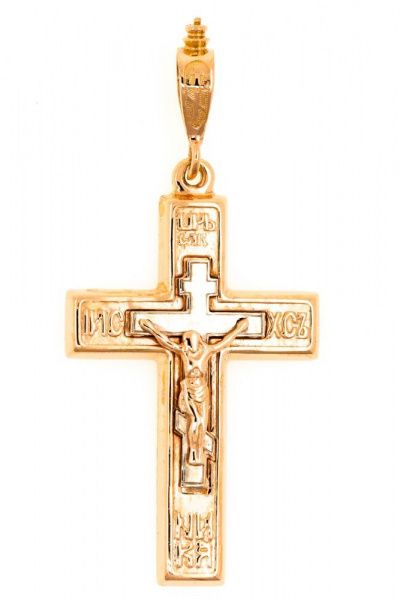 Крест из красного золота 585 пробы 4,8 гр. б/у