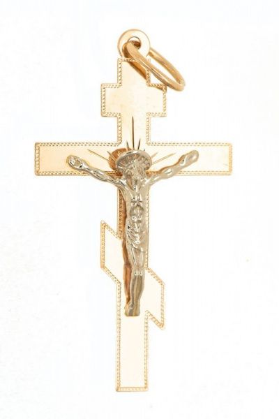 Крест из красного золота 585 пробы 2,7 гр. б/у