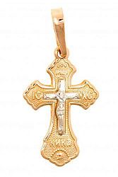Крест из красного золота 585 пробы 1,09 гр. б/у
