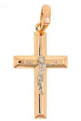 Крест из комбинированого золота 585 пробы 2,6 гр. б/у