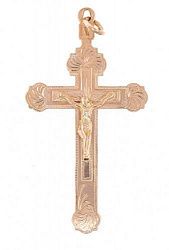 Крест из красного золота 585 пробы 2,64 гр. б/у