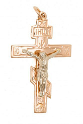 Крест из красного золота 585 пробы 2,28 гр. б/у