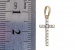Крест из белого золота 585 пробы 0,53 гр. с недрагоценными камнями б/у