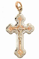 Крест из комбинированого золота 585 пробы 4,51 гр. б/у