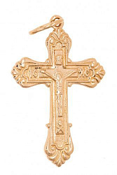 Крест из красного золота 585 пробы 4,13 гр. б/у