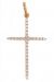 Крест из красного золота 585 пробы 1,41 гр. с недрагоценными камнями б/у