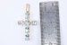 Крест из красного золота 585 пробы 3,24 гр. с недрагоценными камнями б/у
