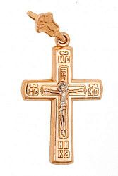 Крест из красного золота 585 пробы 2,37 гр. б/у
