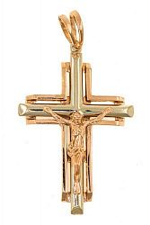 Крест из комбинированого золота 585 пробы 11,41 гр. б/у