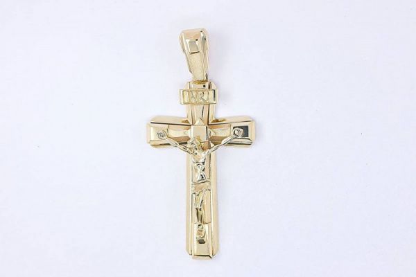 Крест из желтого золота 585 пробы 13,15 гр. б/у