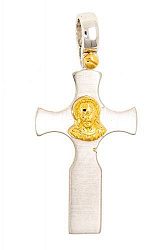 Крест из комбинированого золота 750 пробы 3,09 гр. б/у