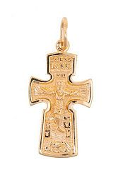 Крест из красного золота 585 пробы 2,71 гр. без вставок б/у