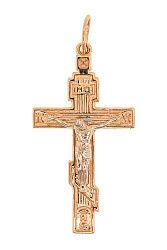 Крест из красного золота 585 пробы 2,81 гр. без вставок б/у