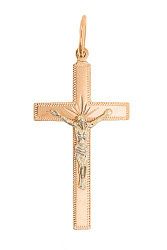 Крест из комбинированого золота 585 пробы 1,41 гр. без вставок б/у