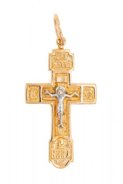 Крест из красного золота 585 пробы 2,83 гр. б/у