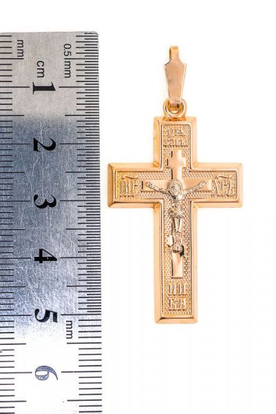 Крест из красного золота 585 пробы 3,64 гр. б/у