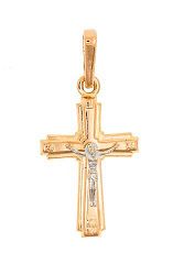 Крест из красного золота 585 пробы 1,54 гр. б/у