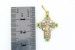 Крест из желтого золота 585 пробы 2,83 гр. с недрагоценными камнями б/у