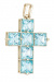 Крест из белого золота 585 пробы 13,15 гр. с недрагоценными камнями б/у