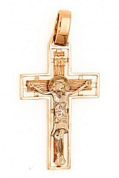 Крест из красного золота 585 пробы 2,95 гр. б/у