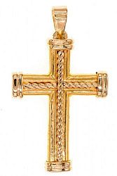 Крест из желтого золота 585 пробы 5,1 гр. б/у