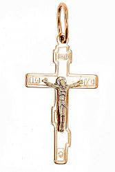 Крест из комбинированого золота 585 пробы 0,78 гр. б/у