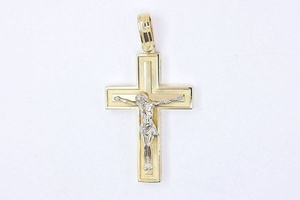 Крест из желтого золота 585 пробы 10,11 гр. б/у