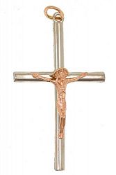 Крест из комбинированого золота 585 пробы 3,46 гр. б/у