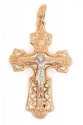 Крест из комбинированого золота 585 пробы 5,49 гр. б/у