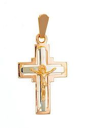 Крест из красного золота 585 пробы 2,06 гр. б/у