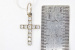 Крест из белого золота 585 пробы 1,16 гр. с недрагоценными камнями б/у