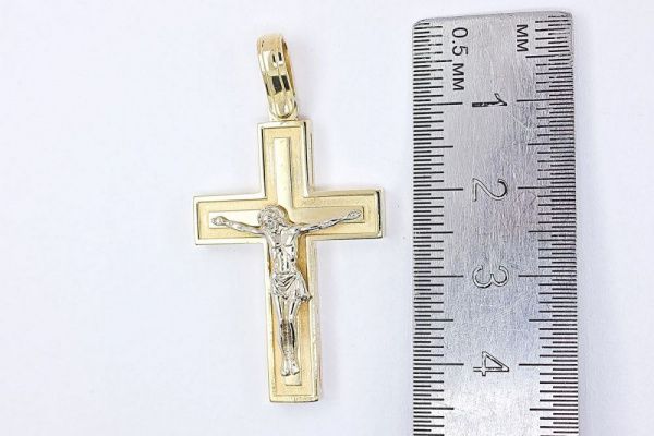 Крест из желтого золота 585 пробы 10,11 гр. б/у