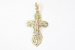 Крест из желтого золота 585 пробы 5,28 гр. с бриллиантом б/у