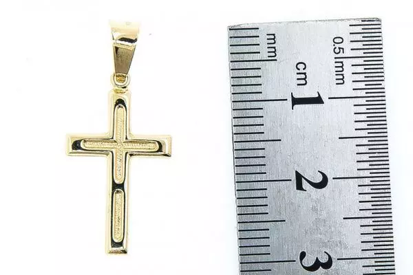 Крест из желтого золота 585 пробы 1,55 гр. б/у