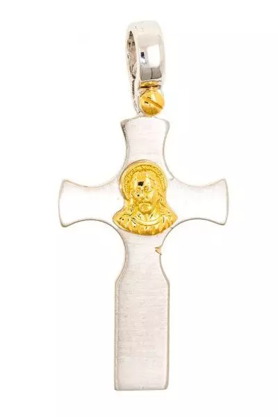 Крест из комбинированого золота 750 пробы 3,09 гр. б/у