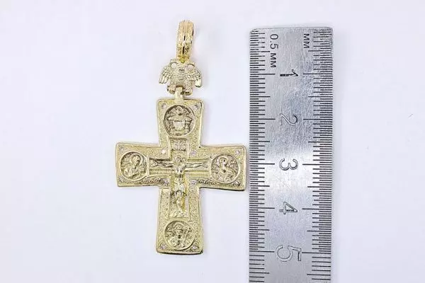 Крест 585 пробы 13,7 гр. с бриллиантовой крошкой