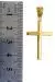 Крест из желтого золота 750 пробы 4,34 гр. с бриллиантом б/у