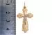 Крест из комбинированого золота 585 пробы 1,54 гр. без вставок б/у