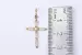 Крест из красного золота 585 пробы 1,19 гр. с недрагоценными камнями б/у