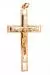 Крест из красного золота 585 пробы 12,69 гр. с недрагоценными камнями б/у