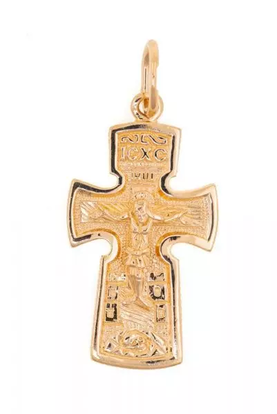 Крест из красного золота 585 пробы 2,71 гр. без вставок б/у